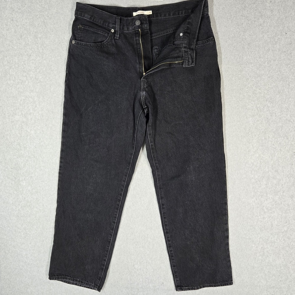 Levi's Women Jeans 31 Gray Denim '94 Baggy Straight High Rise Relaxed 28" Inseam